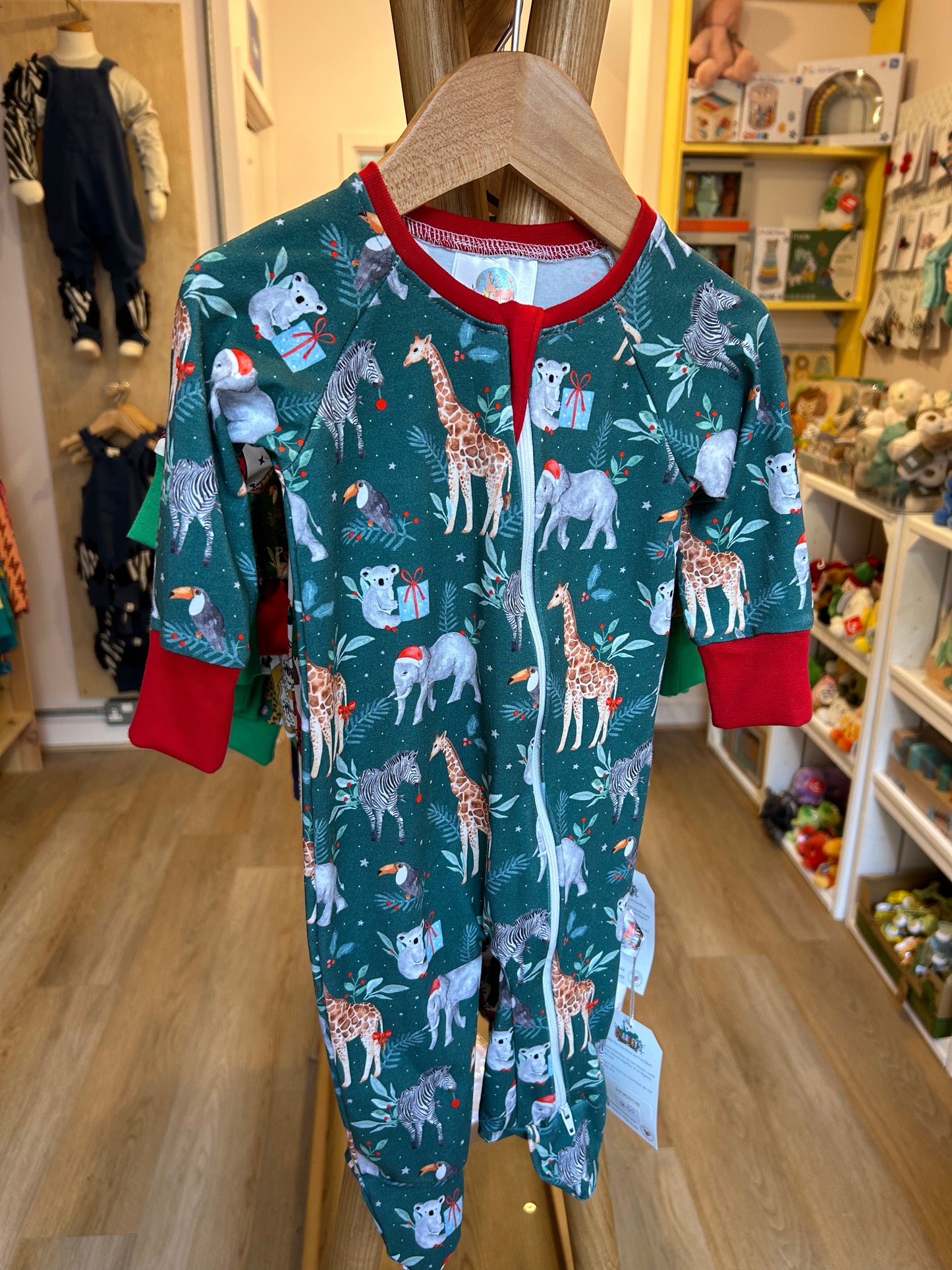 Christmas Safari Sleepsuit 6-9 months