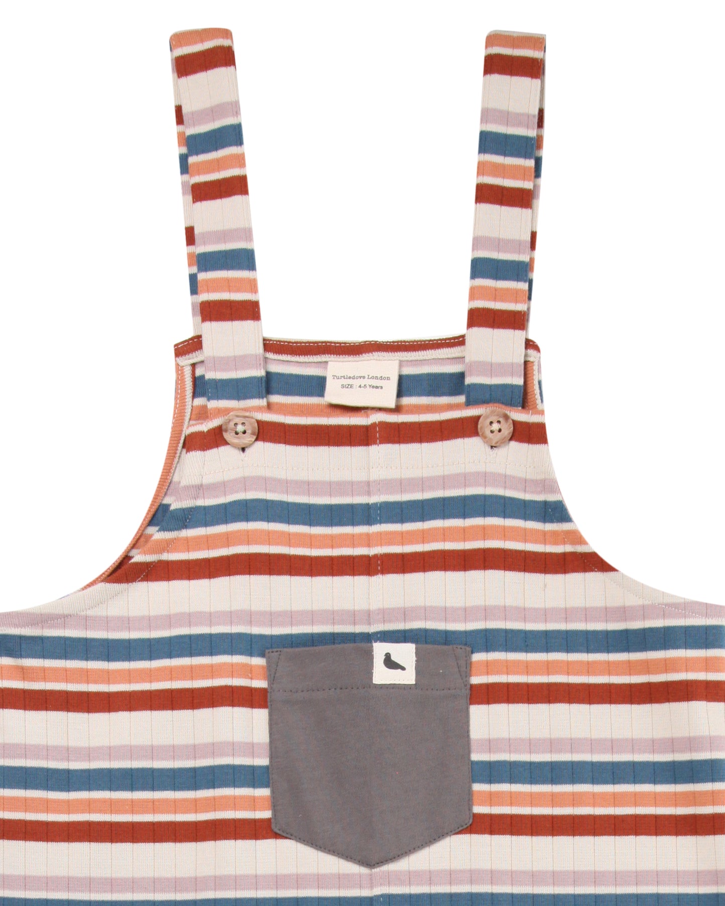 Multi Stripe Dungarees | Turtledove London