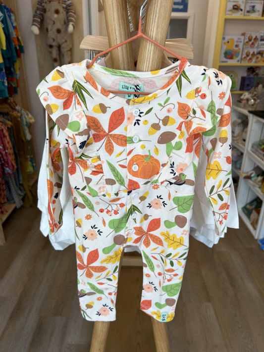 Pumpkin Print Playsuit | Lilly & Sid